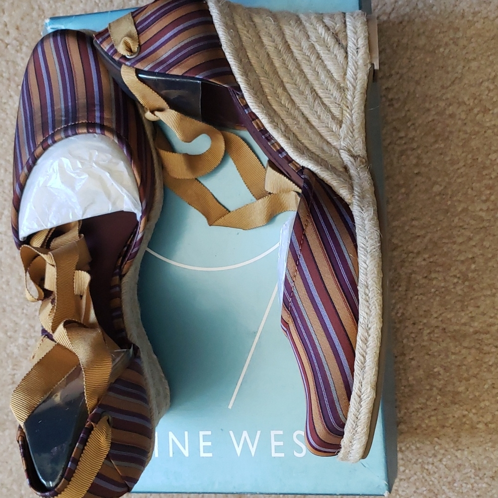Nine west espradilles,size 10,mutil colored